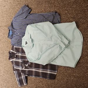Men's Dress Shirt Bundle Size M George/Chaps/Beverly Hills Polo Club Plaids
